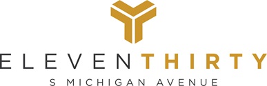 A logo with the text "ELEVENTHIRTY" above the text "S MICHIGAN AVENUE".